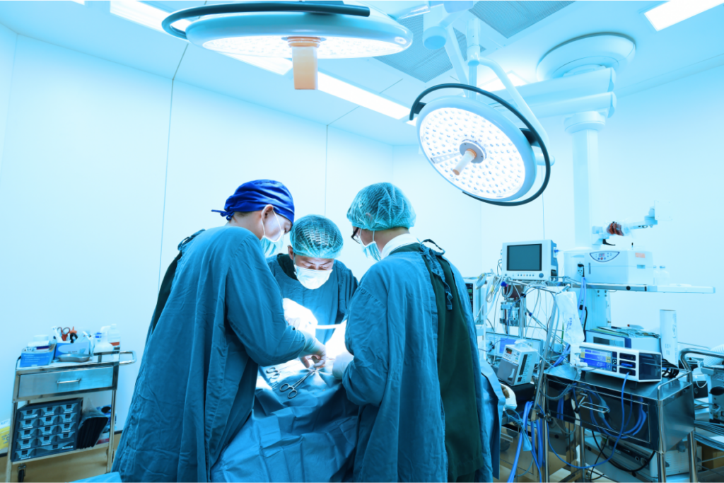 Surgeons in operating room