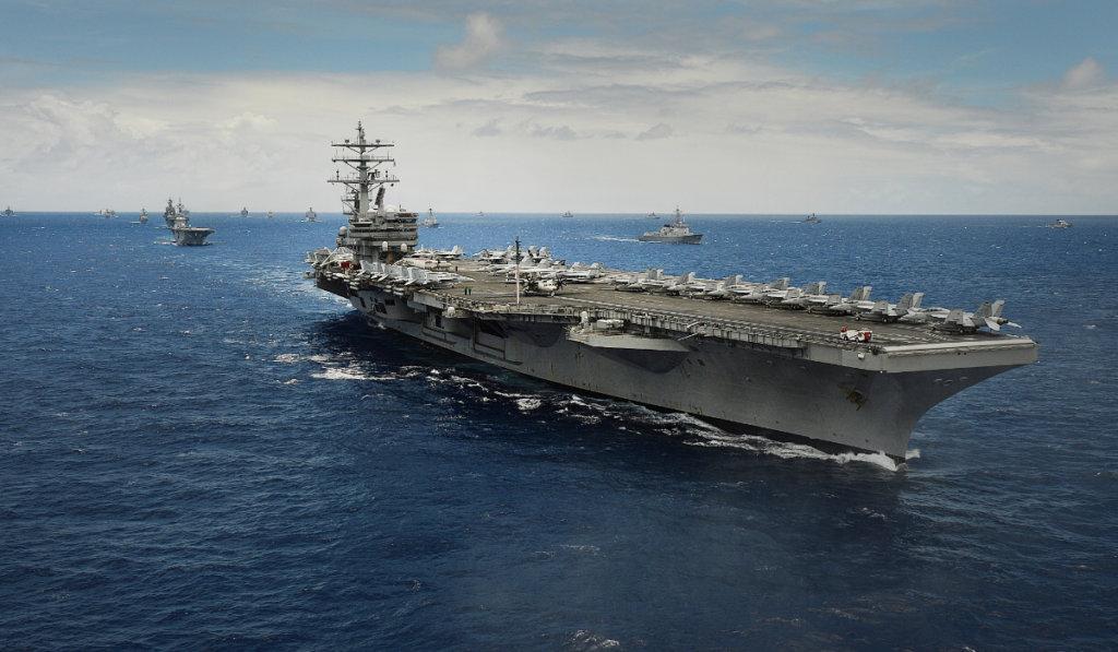 USS Ronald Reagan carrier group at sea