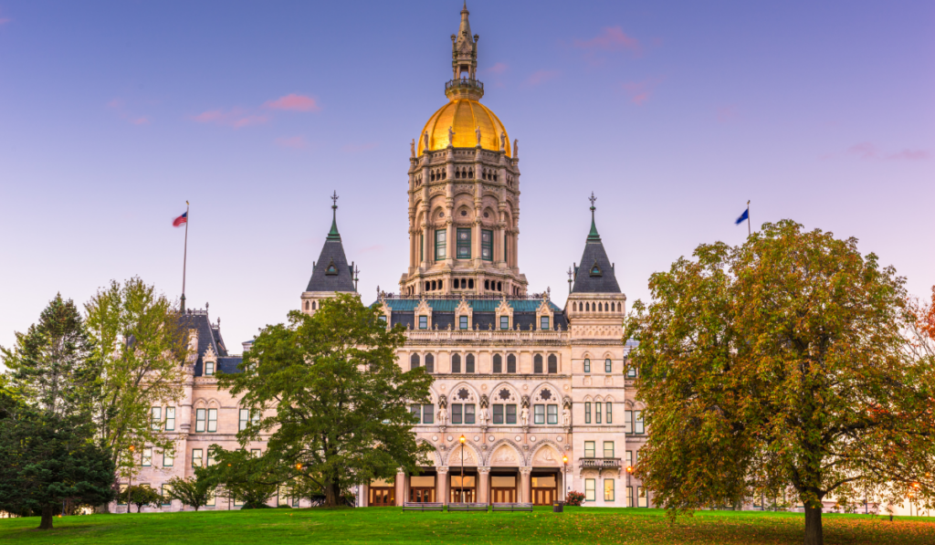 Connecticut state capitol building in Hartford, CT