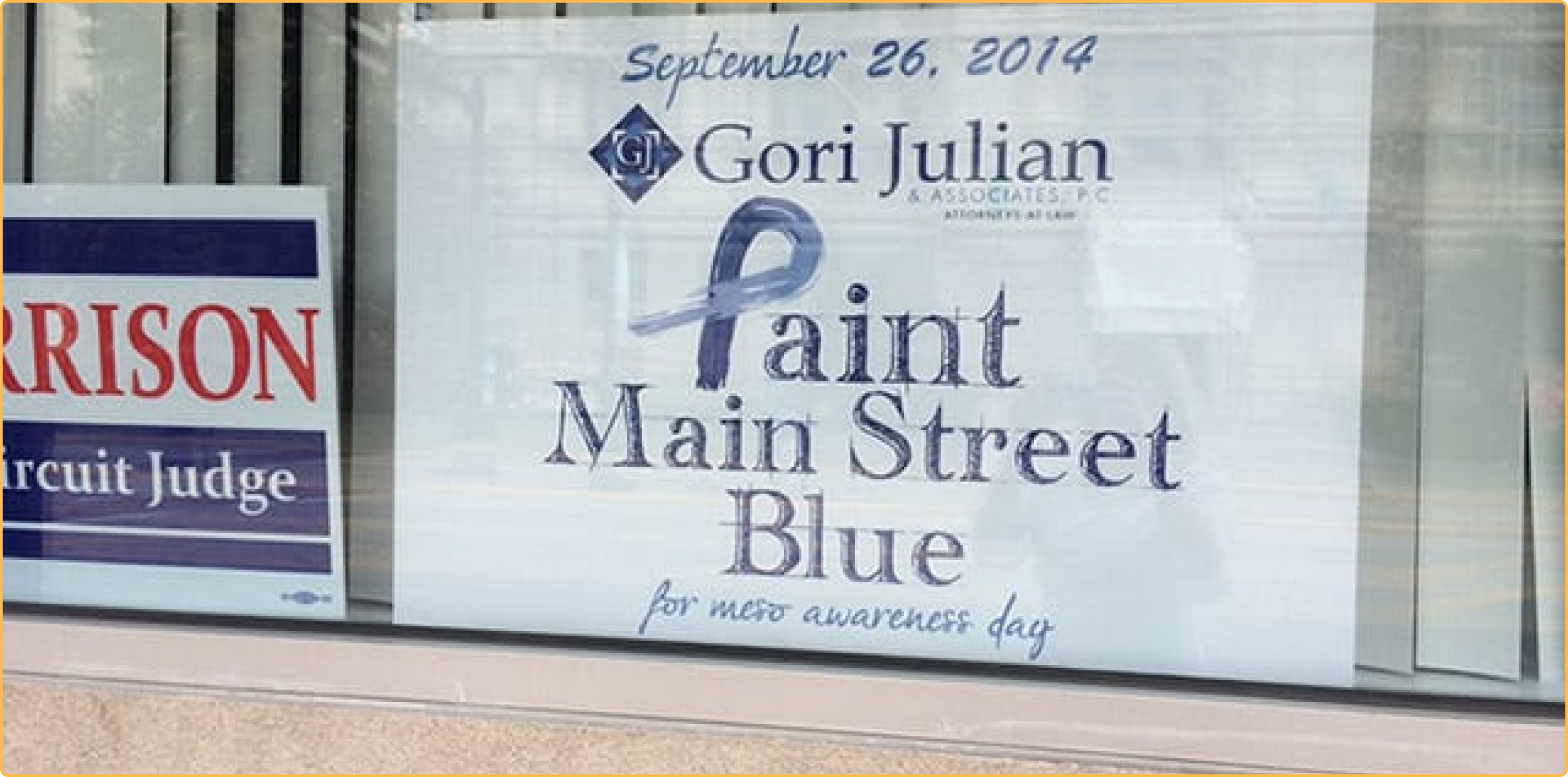The Gori Law firm paint the main street blue event