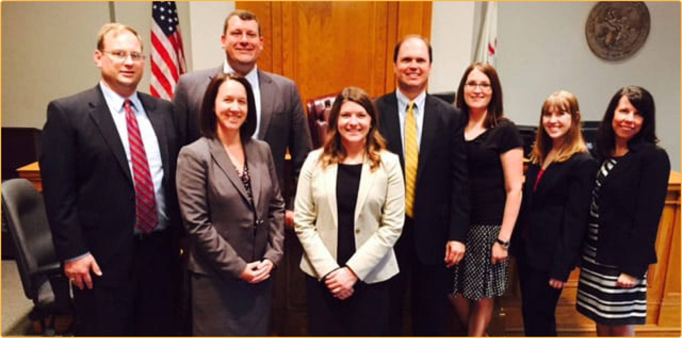 The Gori team in the court room