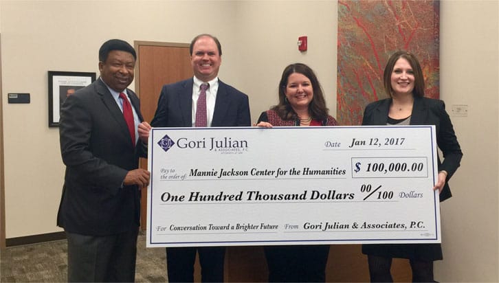 Donation to Mannie Jackson Centre for Humanities by Gori Law Firm