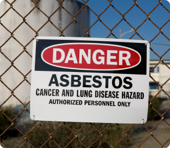 Asbestos danger sign