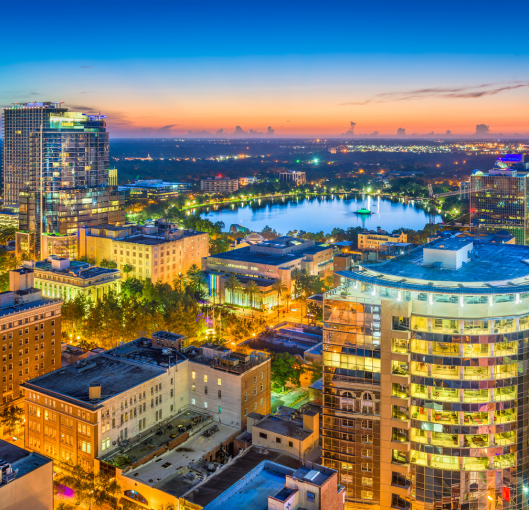 Aerial view of Beautiful skyscaper buildings