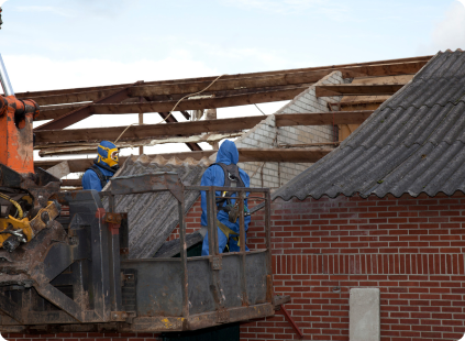 Two fully protective vest men working at building